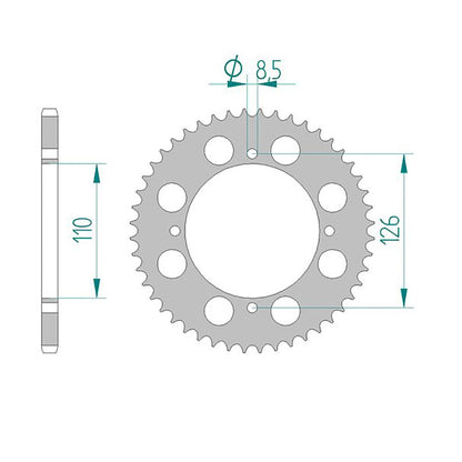AFAM Kettensatz für Kawasaki KX 65 00-01 420 M Kettenkit
