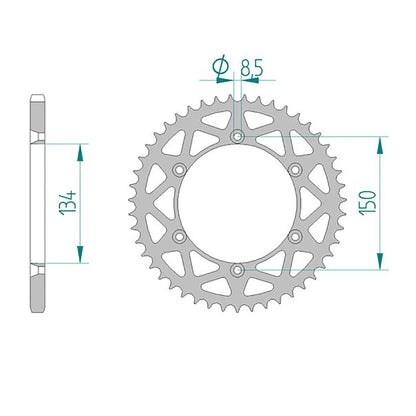 AFAM Kettenrad ALU #520 46 Zähne