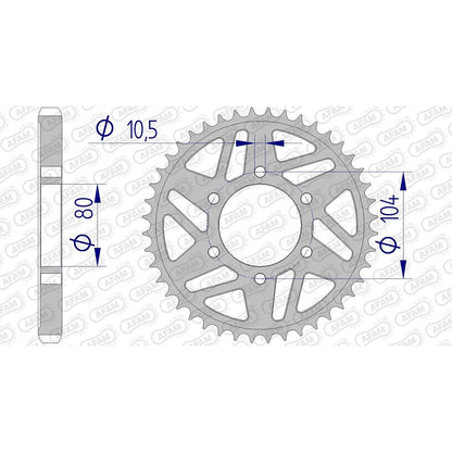 AFAM Kettenrad ALU #530 43 Zähne