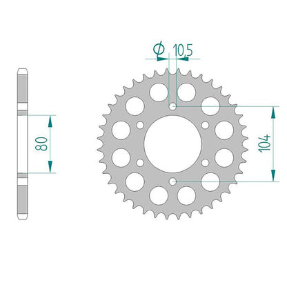 AFAM Kettenrad ALU #520 42 Zähne