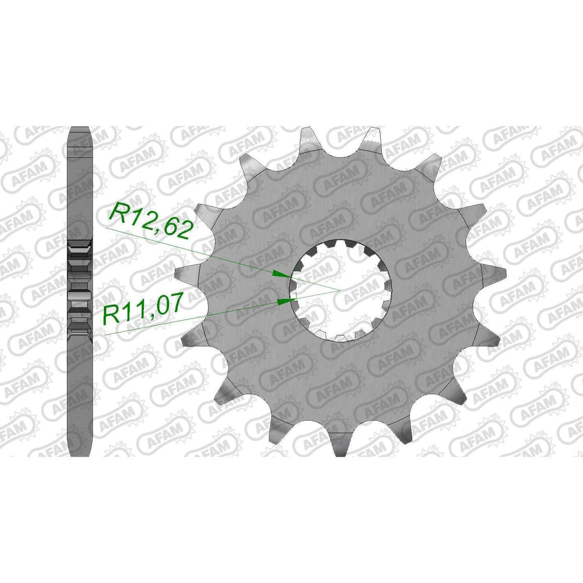 AFAM Kettensatz für Royal Enfield Interceptor 650 EFI Twin ABS 18-21 525 XHR3G Kettenkit