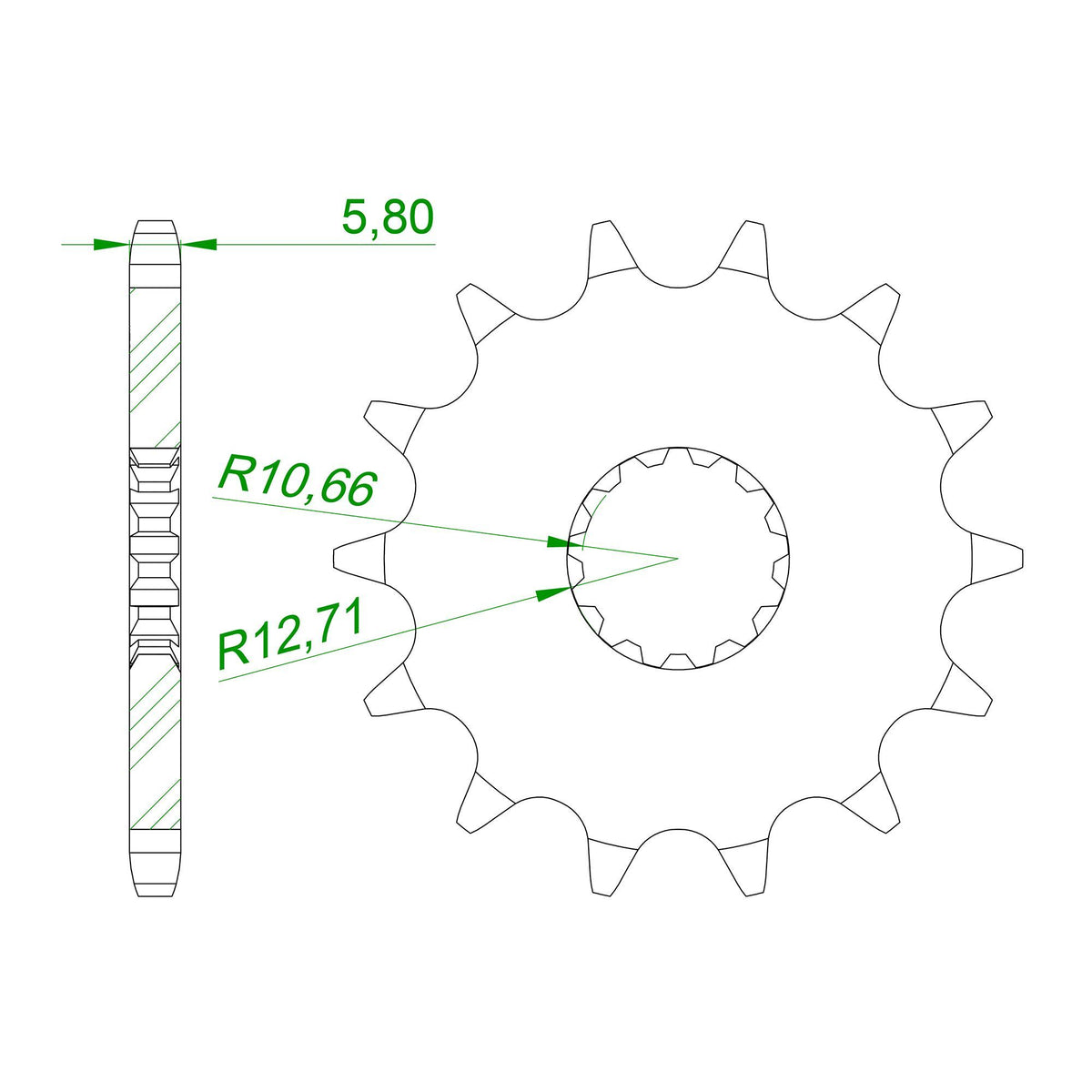AFAM Ritzel 93400-14 #520 14 Zähne