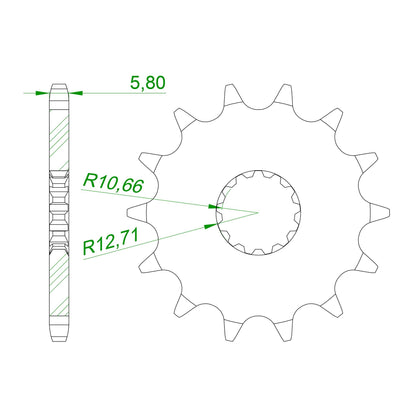 AFAM Ritzel 93400-14 #520 14 Zähne