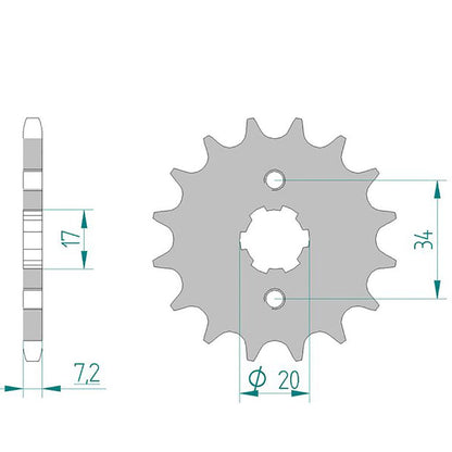 AFAM Ritzel #428 f. CBR125R 16 Zähne