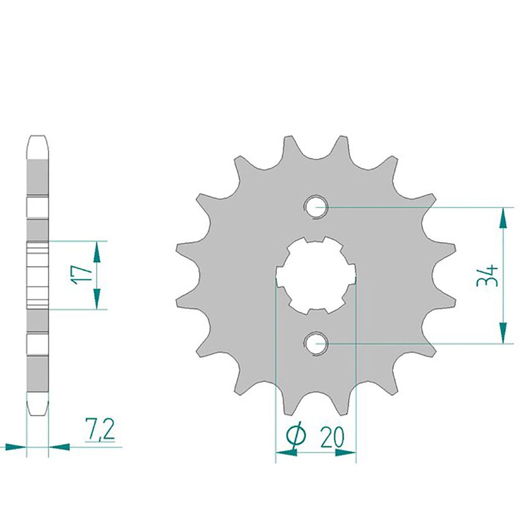 AFAM Ritzel #428 f. CBR125R 17 Zähne