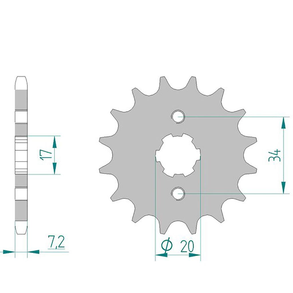 AFAM Ritzel #428 f. CBR125R 14 Zähne