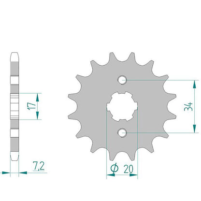 AFAM Ritzel #428 f. CBR125R 14 Zähne