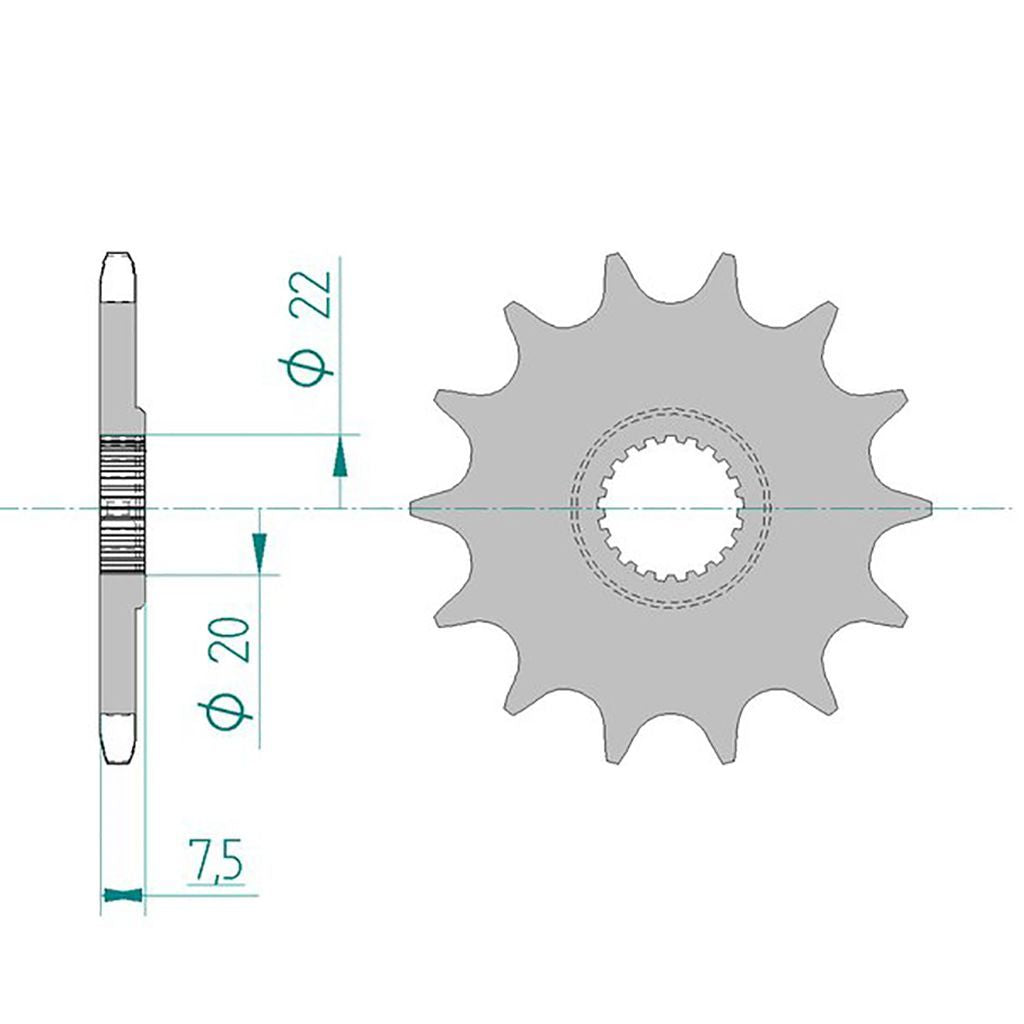AFAM Ritzel #520 f. CR125/CR-F250 04 13 Zähne