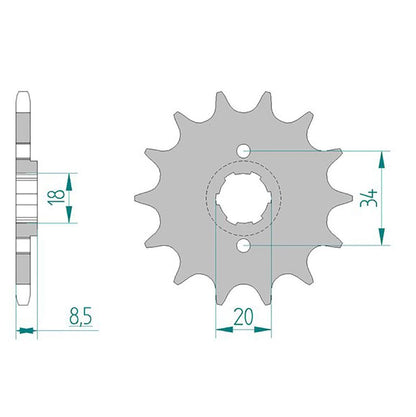 AFAM Kettensatz für Rex Rex 250 Quad 07-09 520 MR2G Kettenkit
