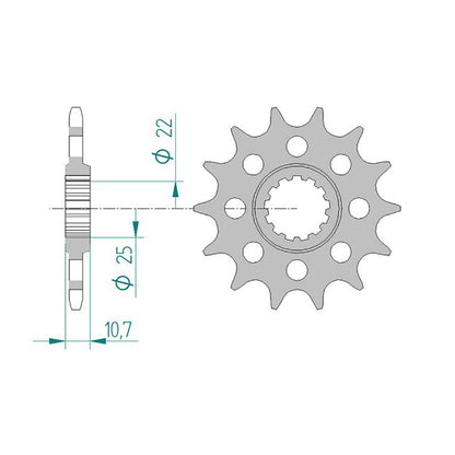 AFAM Ritzel #520 Sport 15 Zähne