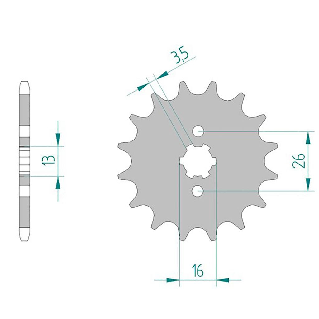AFAM Ritzel #420 15 Zähne