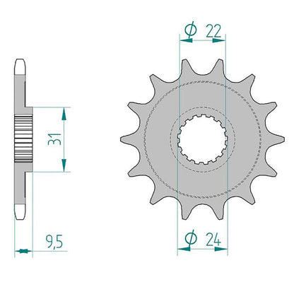 AFAM Ritzel #520 f. RM-Z450 05- 13 Zähne