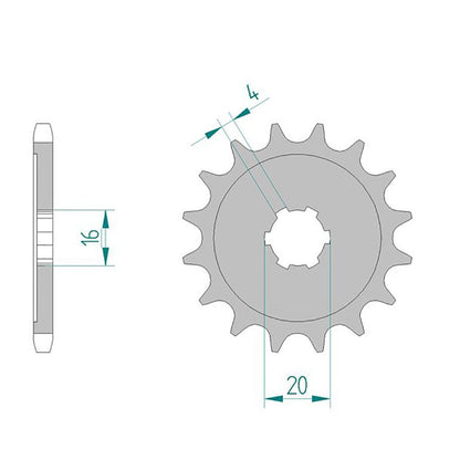 AFAM Kettensatz für Yamaha RD 80 LC II 83-86 428 R1G Kettenkit