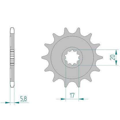 AFAM Kettensatz für Suzuki RM-Z 250 04-06 520 XHR2G Kettenkit