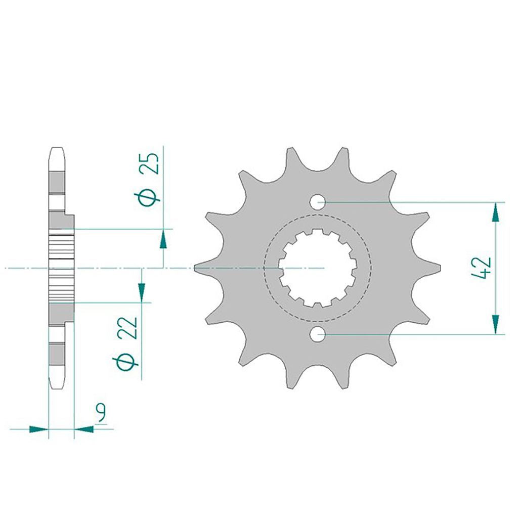 AFAM Kettensatz für Kawasaki Z 500 ABS 2025 520 XSRG Kettenkit