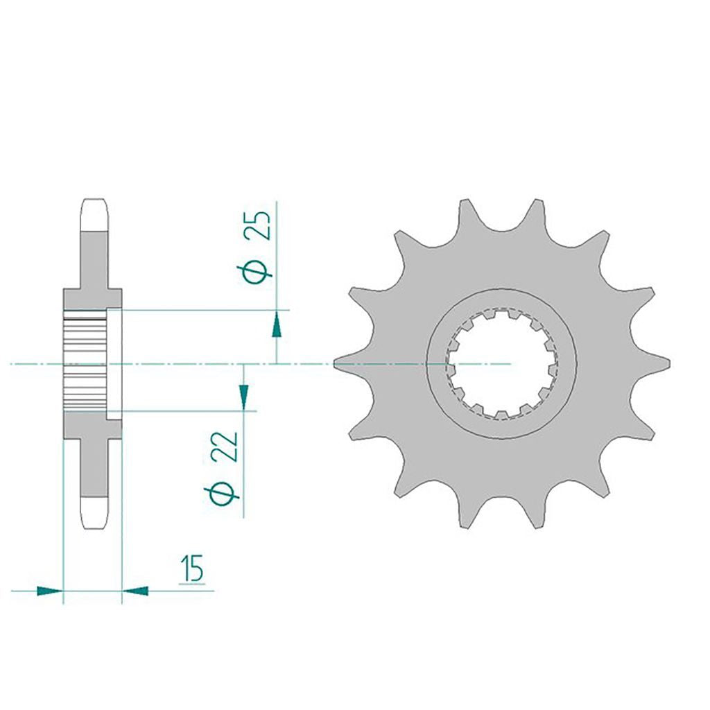 AFAM Kettensatz für Triumph Daytona 600 03-04 525 XSR2G Kettenkit