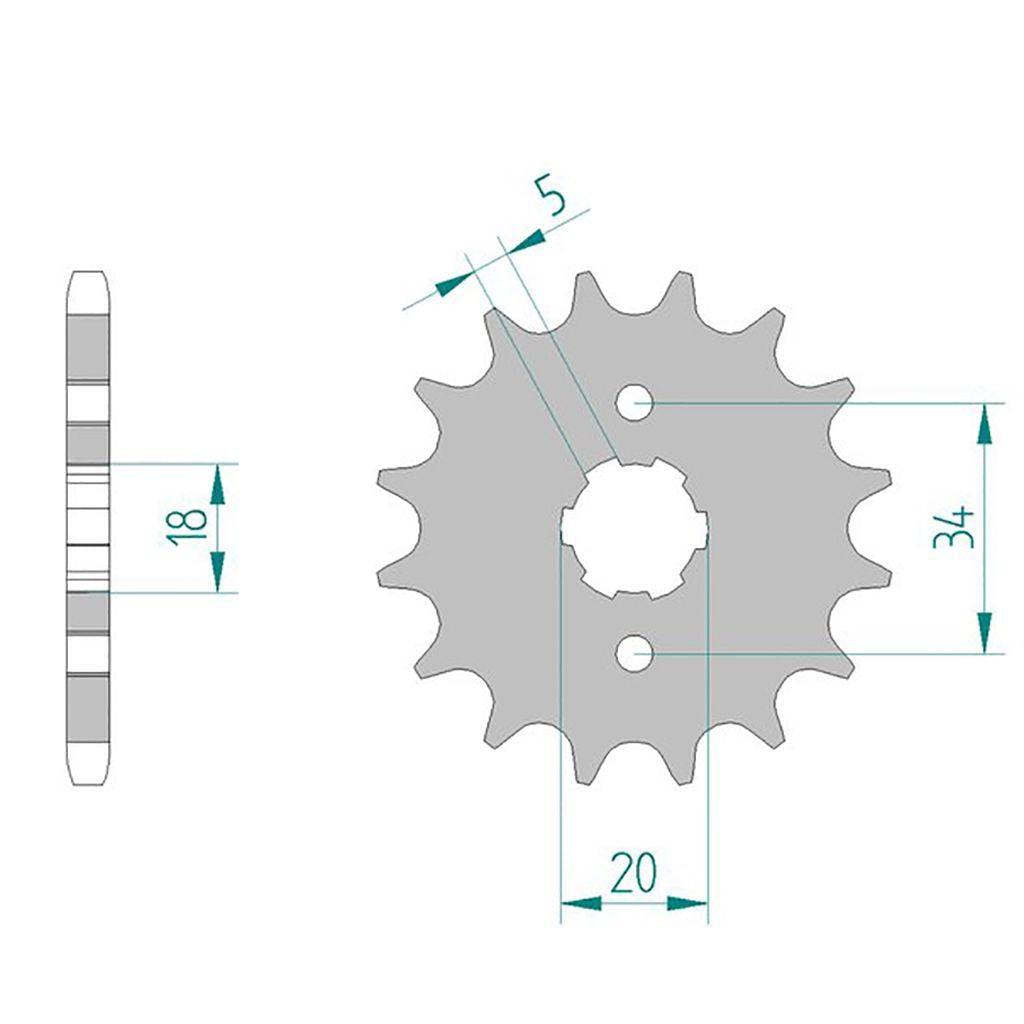 AFAM Kettensatz für Honda CB 125 J 75-78 428 R1G Kettenkit