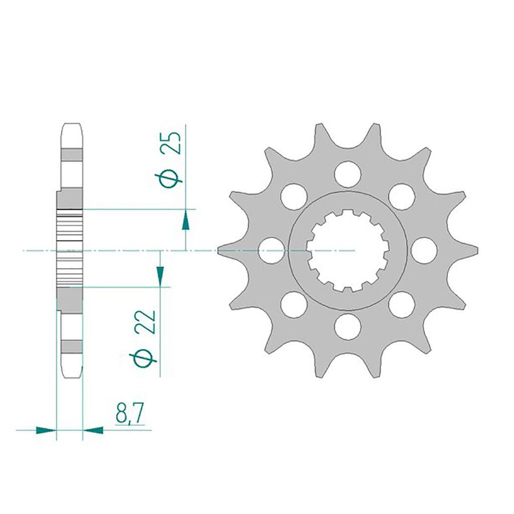 AFAM Kettensatz für Suzuki GSX-R 1000 07-08 525 XSR2G Kettenkit