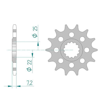 AFAM Kettensatz für Triumph Street Triple 675 ABS 13-16 520 XMR3 Kettenkit