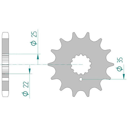 AFAM Kettensatz für Suzuki GS 750 (Speichenrad) 77-79 630 MO Kettenkit