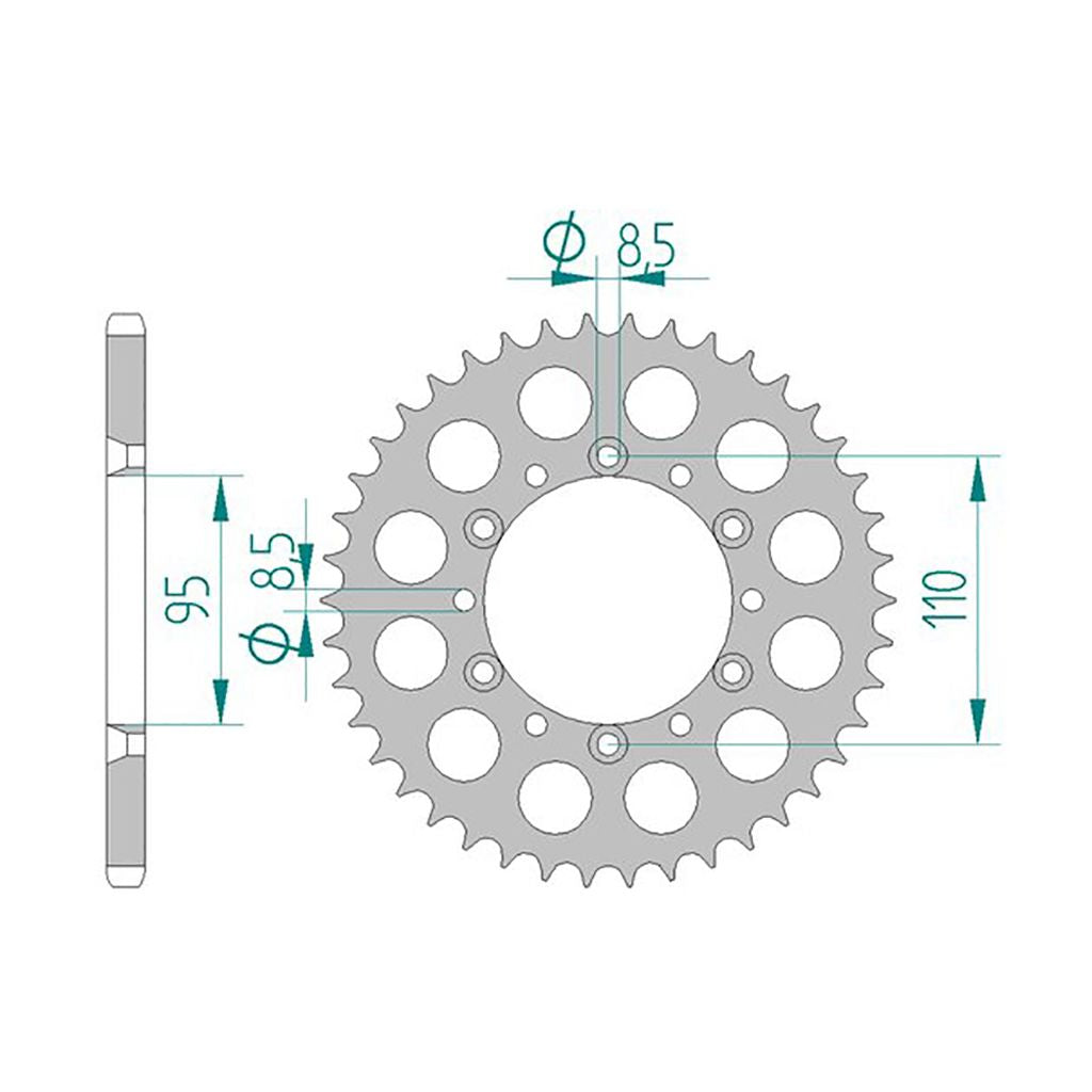 DID Kettensatz für Aprilia Climber 280 94-96 520 NZ Kettenkit