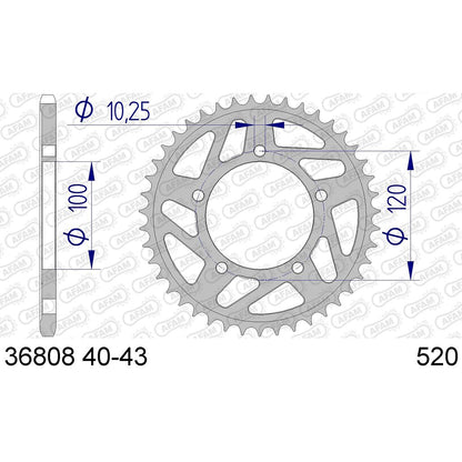 AFAM Kettenrad ALU #520 42 Zähne
