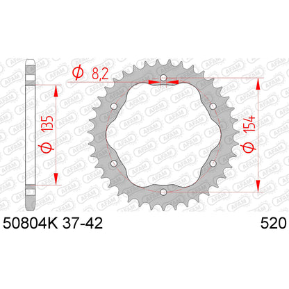 AFAM Kettenrad STAHL #520 PCD 40 Zähne
