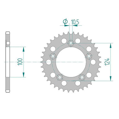 AFAM Kettenrad ALU #520 39 Zähne