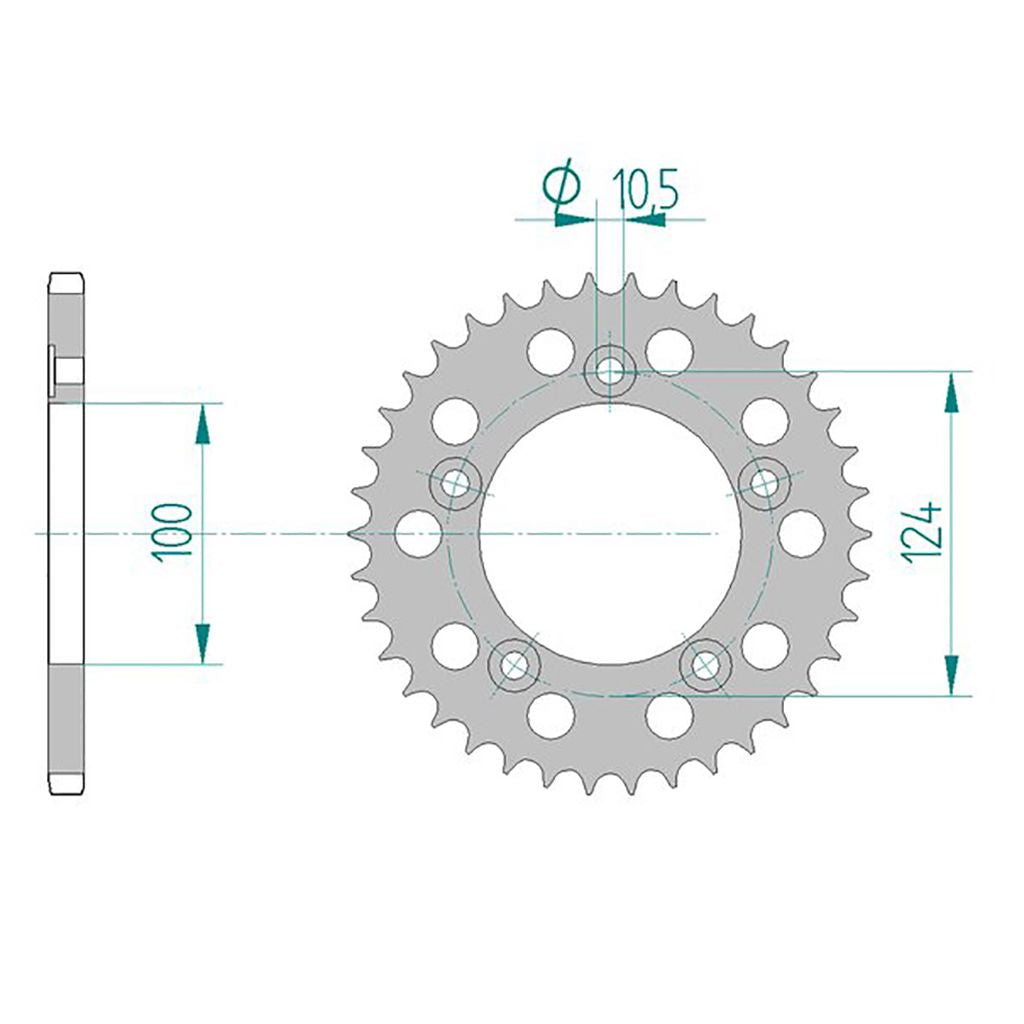 AFAM Kettenrad ALU #520 43 Zähne