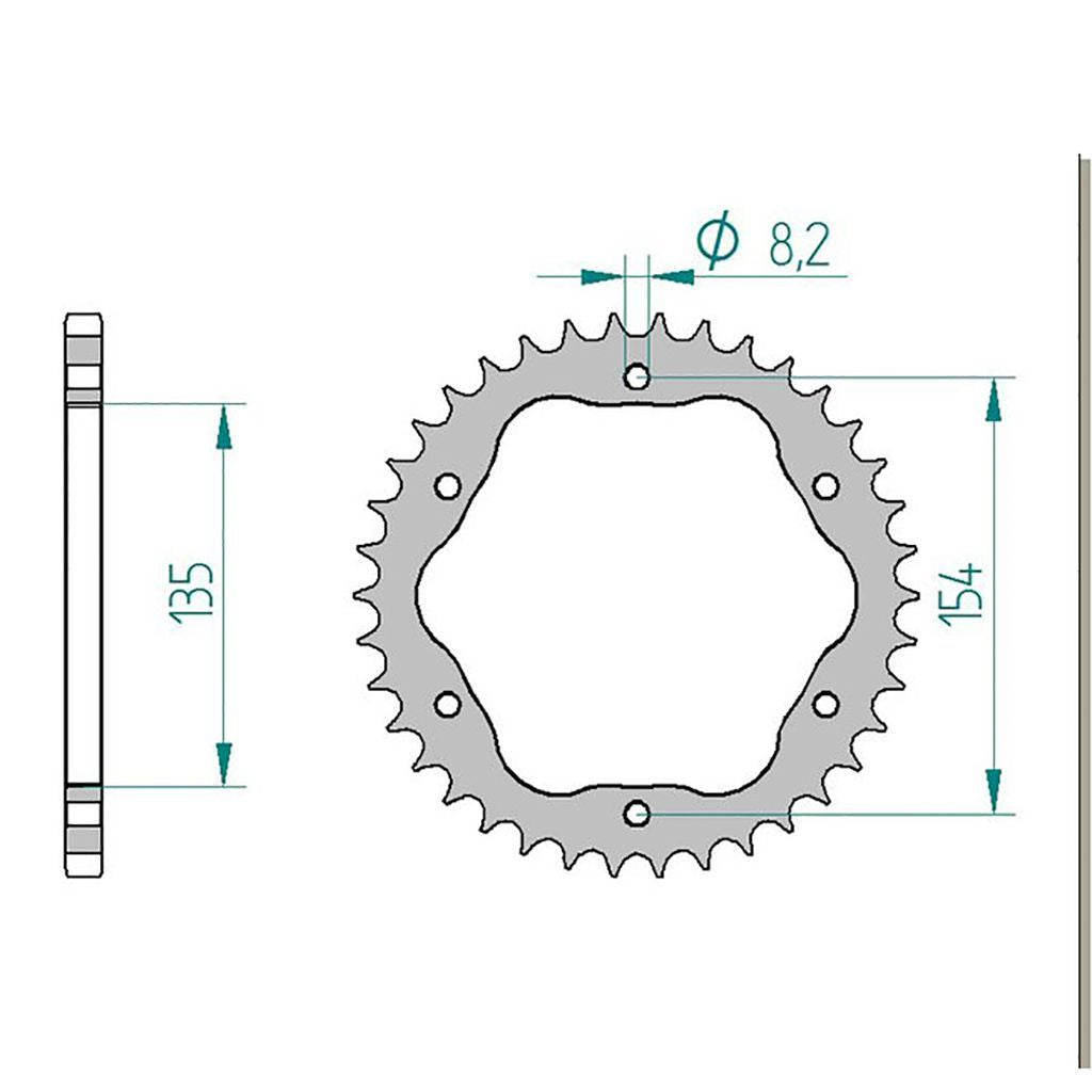 AFAM Kettenrad ALU #520 PCD 39 Zähne