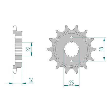 AFAM Kettensatz für Ducati Paso 750 87-90 520 XSRG Kettenkit