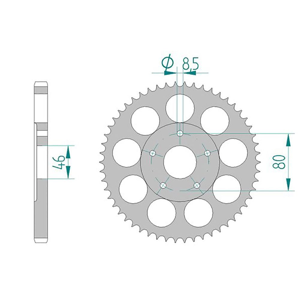 AFAM Kettenrad ALU #428 54 Zähne