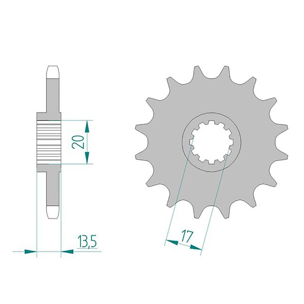 AFAM Ritzel 55203-12 #428 12 Zähne