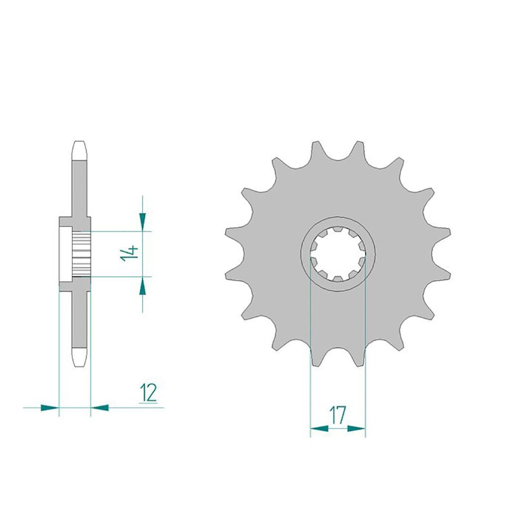 DID Kettensatz für Gas Gas TXT 80 02-06 420 NZ3 Kettenkit