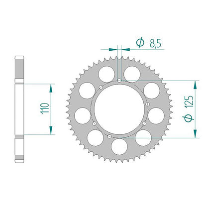 AFAM Kettenrad ALU #428 56 Zähne
