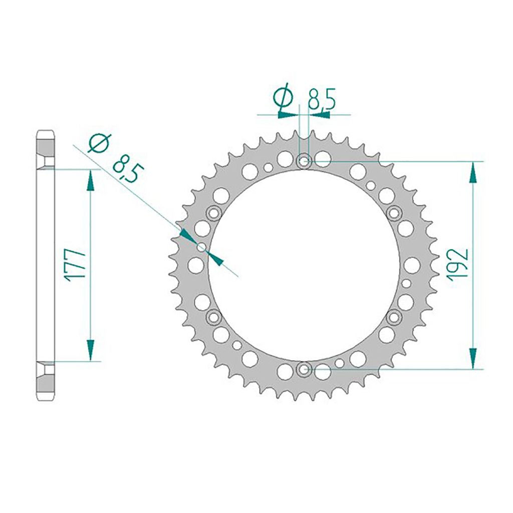AFAM Kettenrad ALU #520 52 Zähne
