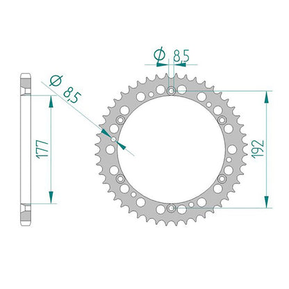 AFAM Kettenrad ALU #520 52 Zähne