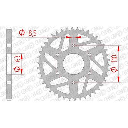 AFAM Kettenrad STAHL #520 42 Zähne