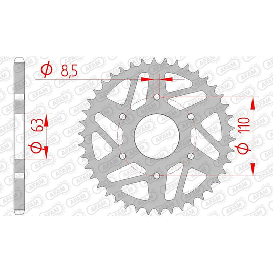 AFAM Kettenrad STAHL #520 42 Zähne
