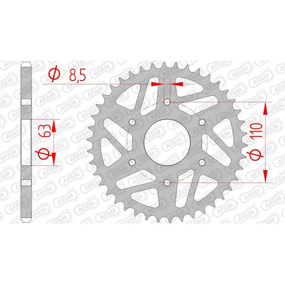 AFAM Kettenrad STAHL #520 44 Zähne
