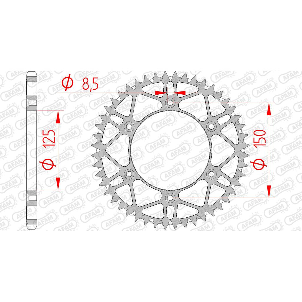 AFAM Kettenrad STAHL #520 S/C