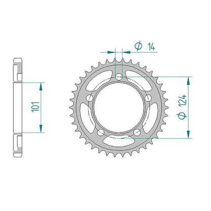 AFAM Kettenrad STAHL #525 41 Zähne