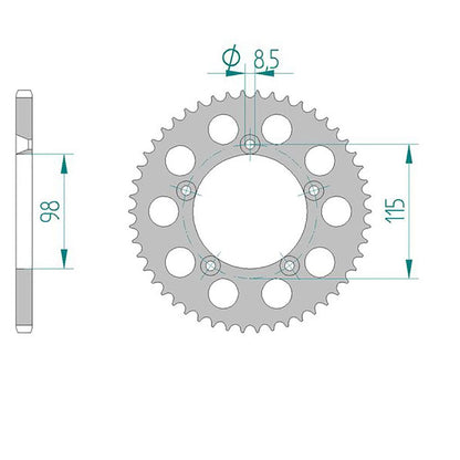 AFAM Kettenrad ALU #420 46 Zähne