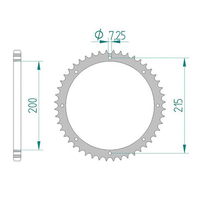 AFAM Kettenrad ALU #520 52 Zähne