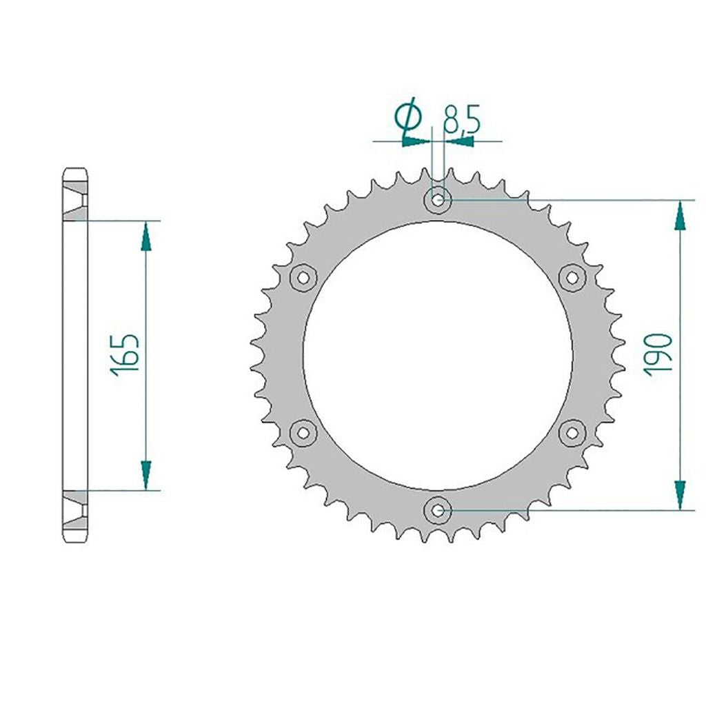 AFAM Kettenrad ALU #520 52 Zähne