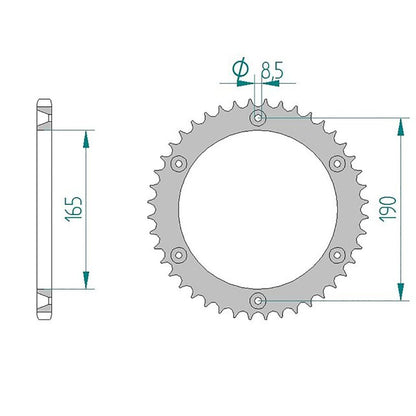 AFAM Kettenrad ALU #520 52 Zähne