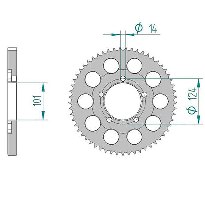 AFAM Kettenrad ALU #525 40 Zähne