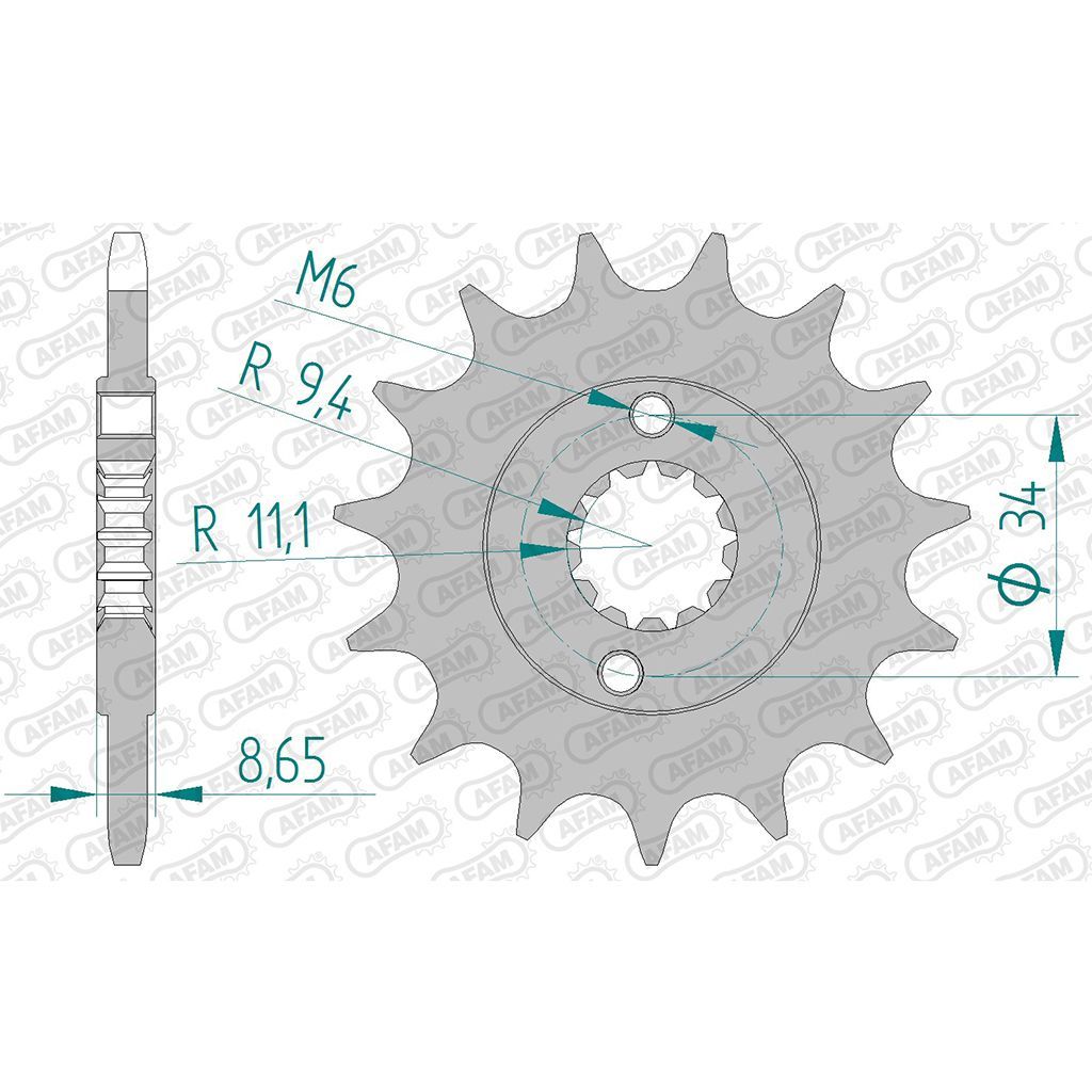 AFAM Kettensatz für KTM RC 390 ABS 14-16 520 XHR2G Kettenkit