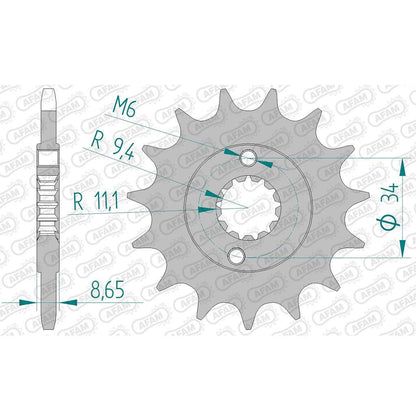 AFAM Kettensatz für KTM RC 390 ABS 14-16 520 XHR2G Kettenkit