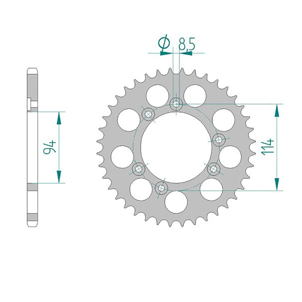 AFAM Kettenrad ALU #520 42 Zähne